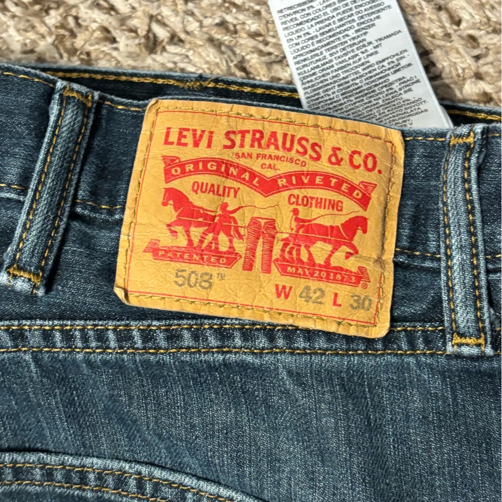 Levi’s 508 Tapered Jeans 42x30 Medium Wash Denim Discontinued Rare